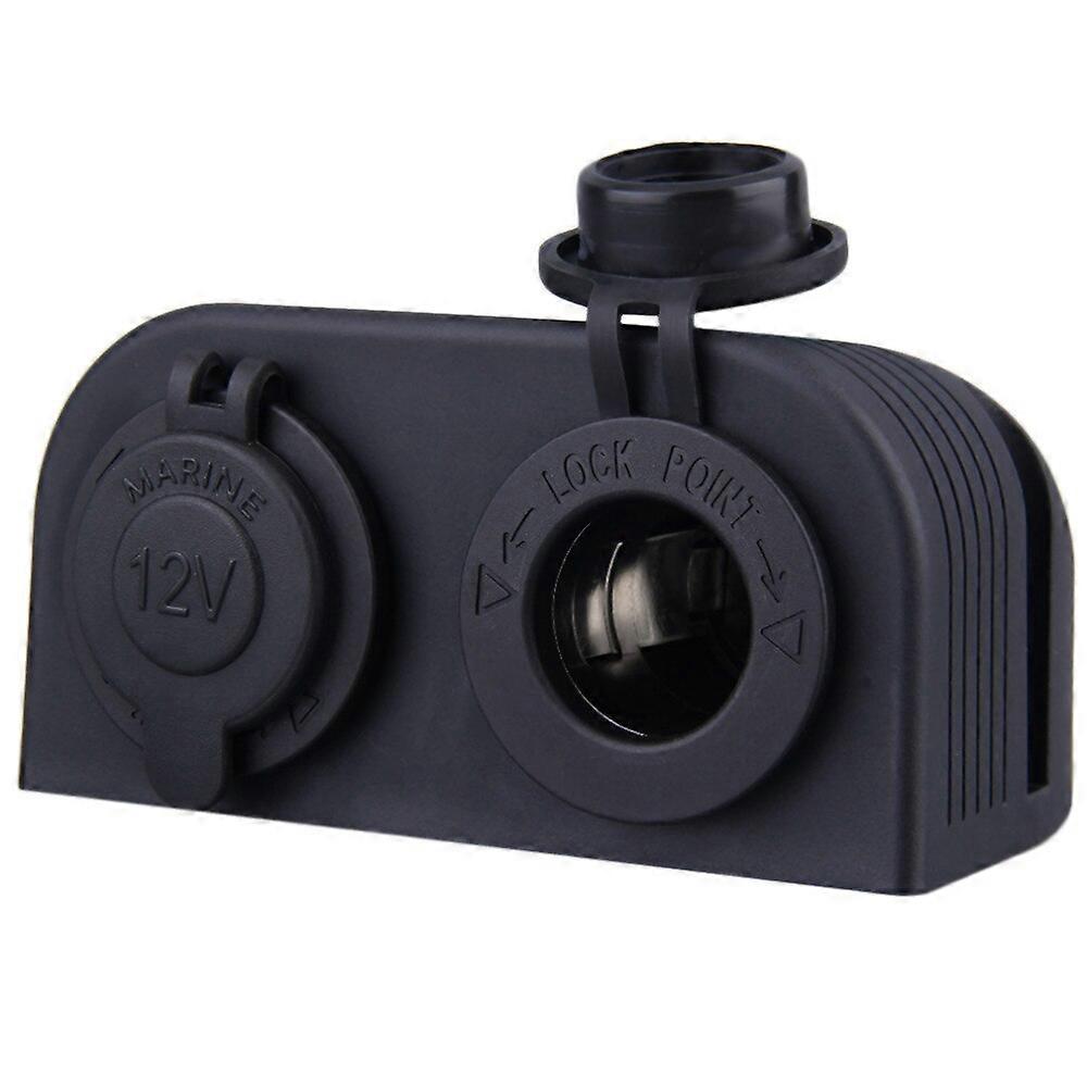 Universal Waterproof Dual-hole Cigarette Lighter Power Socket Professional Cigarette Lighter Socket With Tent Base Auto Parts