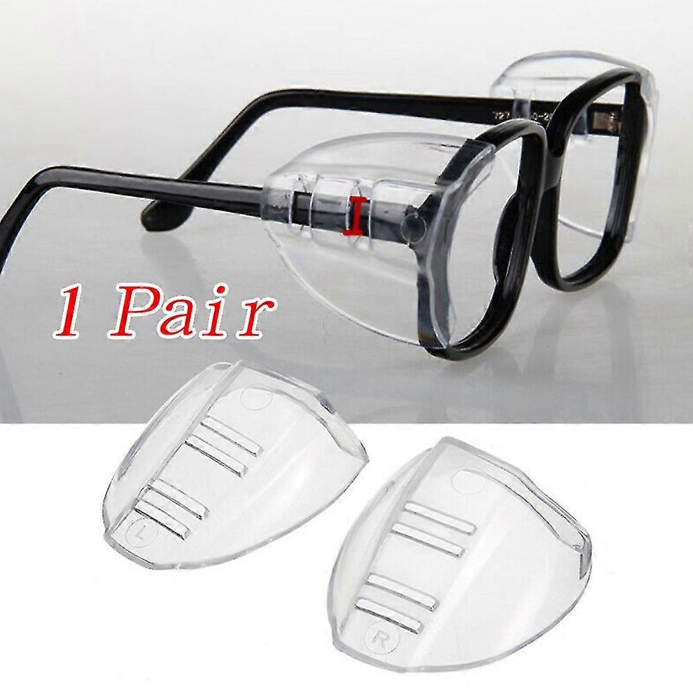 Safety Glasses Side Shields For Eye Glasses, Slip On Clear Eye Glasses Side Shields, Fits For Eyeglasses Bracket Width Is More Than 12mm