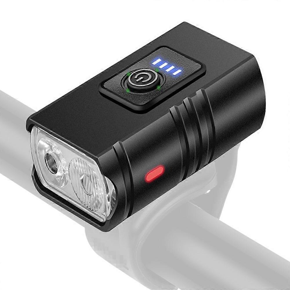 Bike Light LED Bicycle Front Headlight USB Rechargeable Cycling Light Waterproof Warning Lamp with 6 Light Modes for MTB Mountain Bike Road Bike