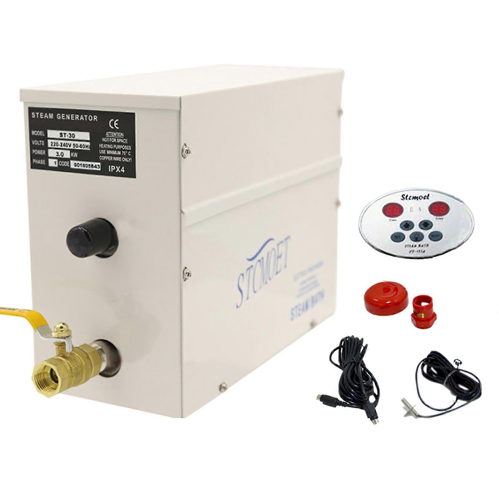 3 كيلو واط دش بخار ومولد سبا مولد بخار للعلاج العطري للحمام مع وحدة تحكم رقمية 220 فولت