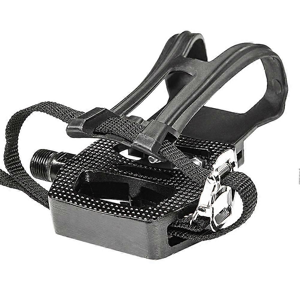 Exercise Bike Pedals Pedal for Clipless Toe Cage and Strap for Shoes Indoor Cycling Heavy Duty 9/16
