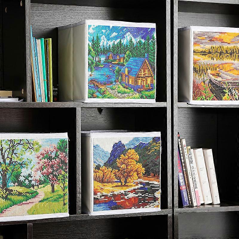 5D DIY Diamond Painting Kit Painting Storage Box with Pen Tool Resin Diamond for Home Decorations