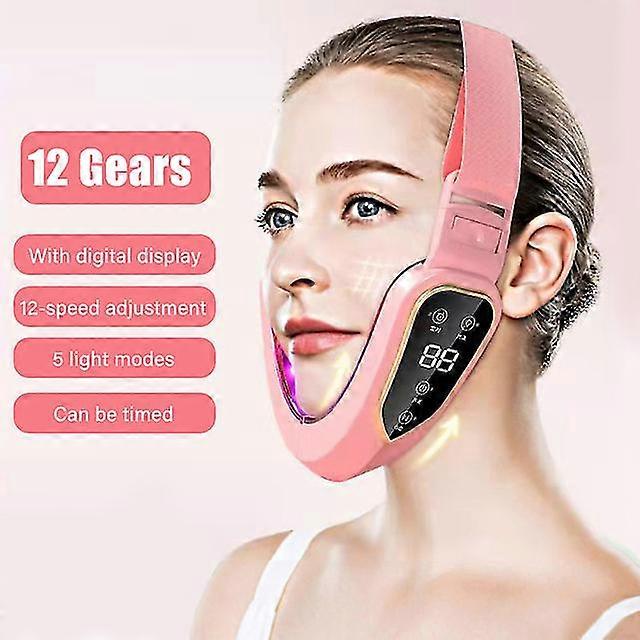 Starlight-facial Lifting Device Led Photon Therapy Facial Slimming Vibration Massager Double Chin V-shaped Cheek Lift Face Machine Health