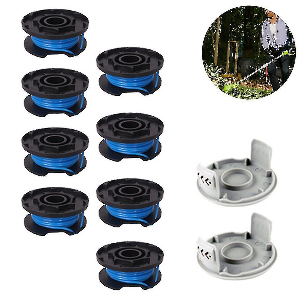Trimmer Replacement Spool Line Include 2 Trimmer Cap Compatible Ryobi One+ Ac14rl3a 18v, 24v,40v Cordless Trimmers