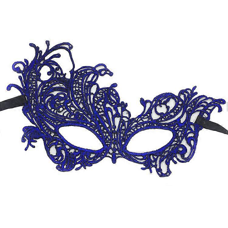 Halloween blue lace mask