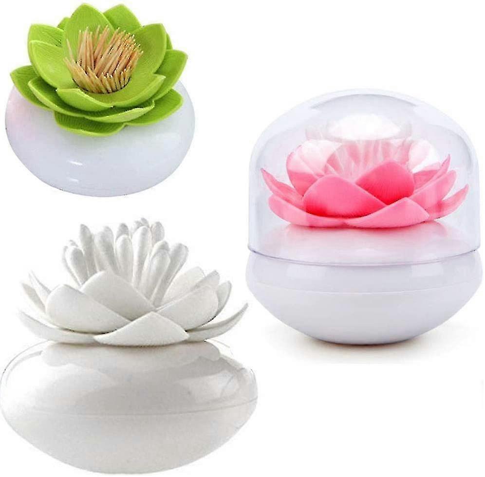 3-piece Lotus-shaped Toothpick Dispenser