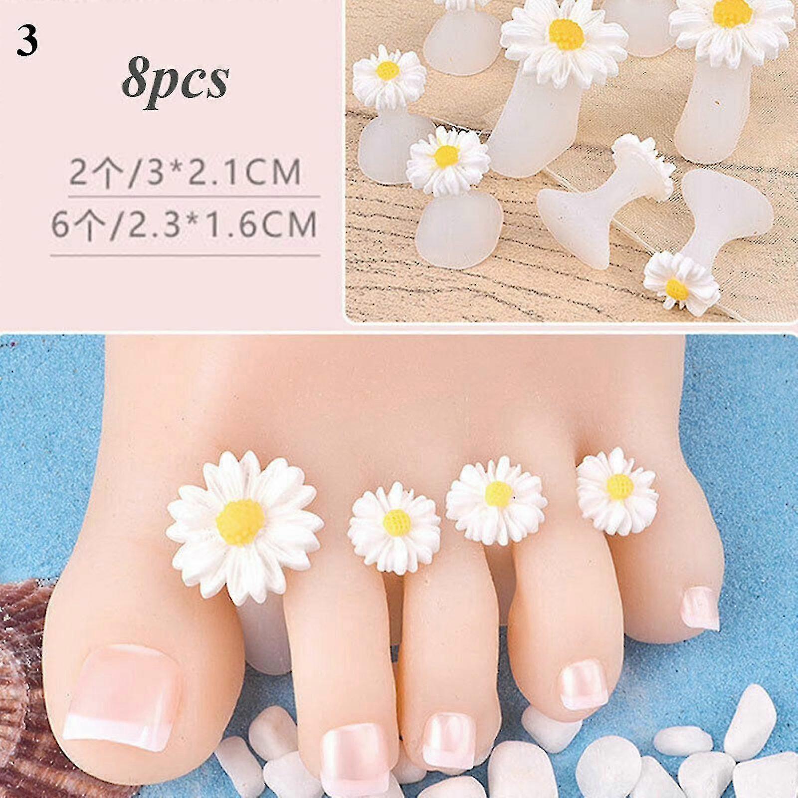 8pcs Silicone Nail Toe Separator Finger Divider Manicure Manicure Tool Flower(wanan)