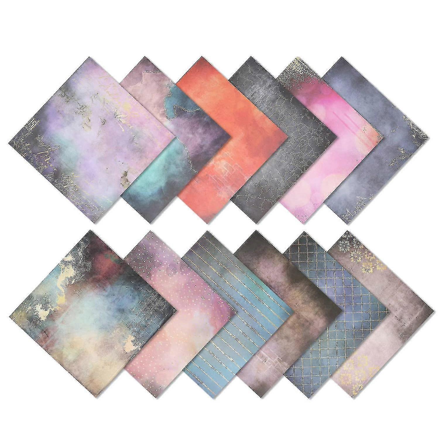 24 Patterned Papers Compatible With Crafts 12x12inch, Diy Photo Frame Background