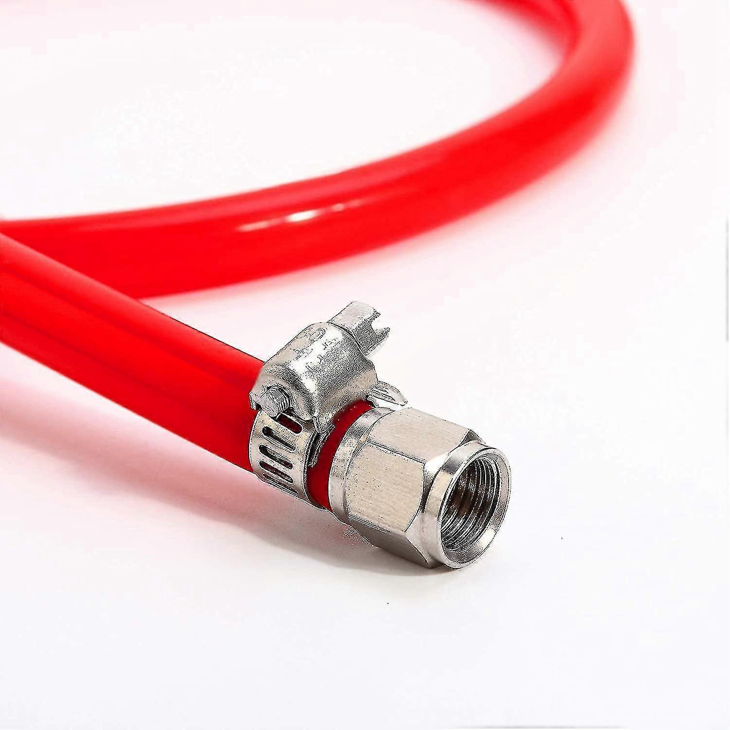 5ft Red Long Tubing 5/16 Ball Lock Gas Disconnect Compatible With Home Brewing