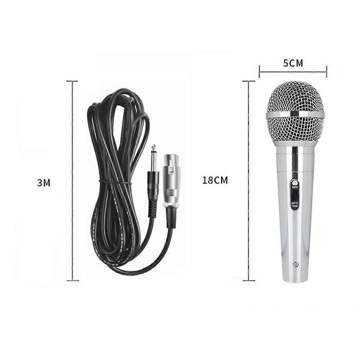 Microphone Handheld Professional Wired Metal Dynamic Microphone Clear Voice Mic for Vocal Music Per