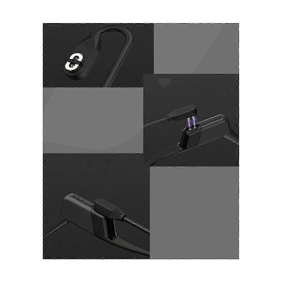 2 stk. magnetisk ladekabel for Aeropex AS800, OpenRun Pro, OpenRun og OpenComm beinledningshodetelefoner