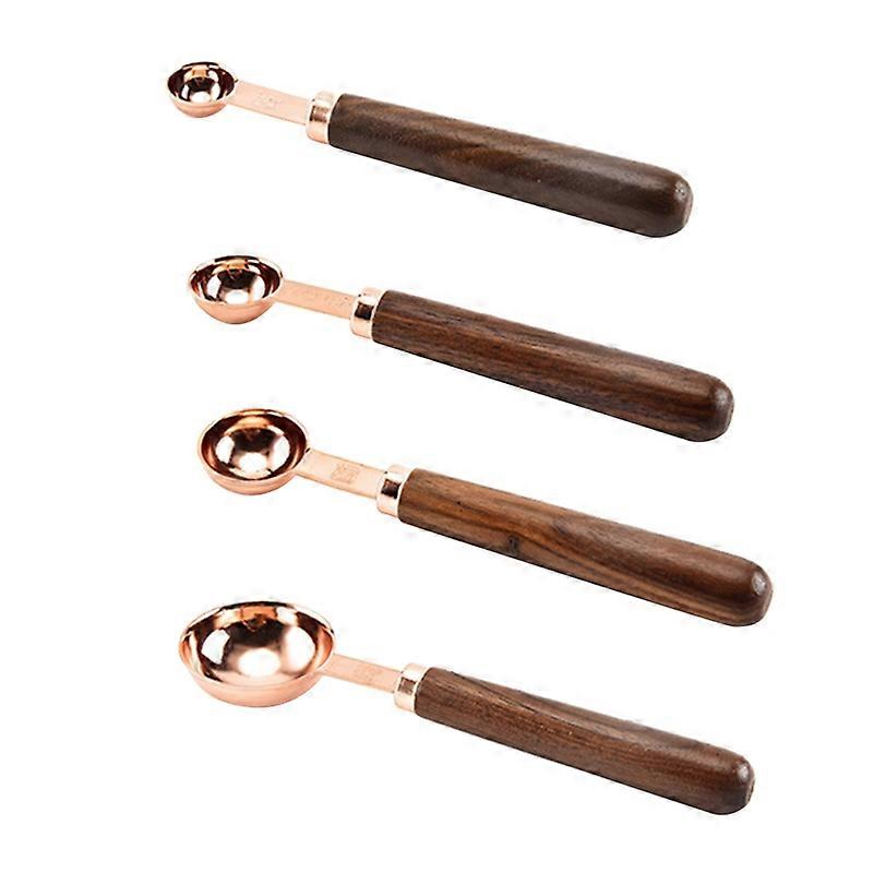 4Pcs Long Handle Scale Measuring Spoon Cup Household Kitchen Baking Utensil Tool KAESI