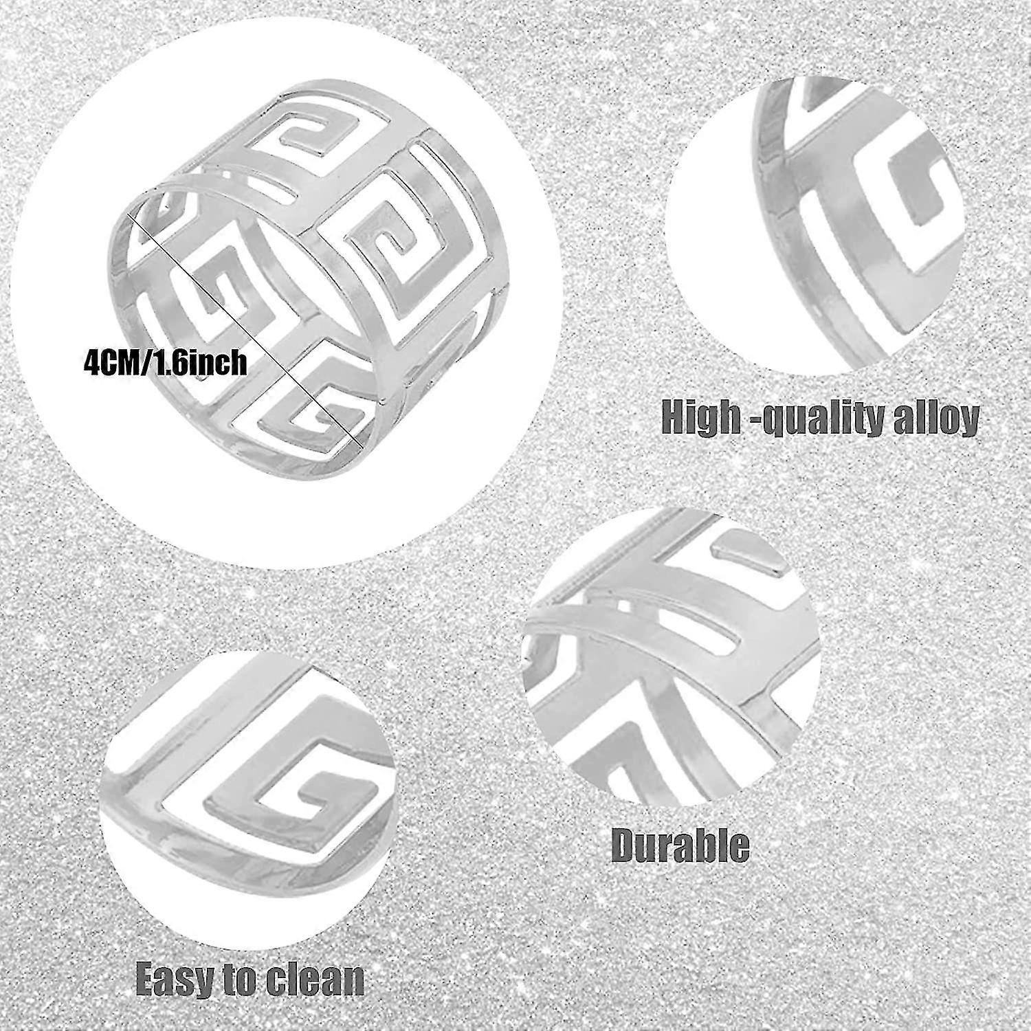 Napkin Rings, 6 Pack For Christmas, Party, Dinner