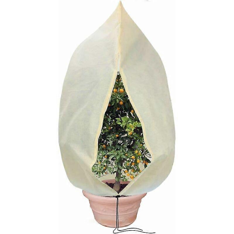 Capots de protection des plantes, protection hivernale pour plantes en bac, protection antigel, capot de protection avec cordon de serrage (180 x 120C