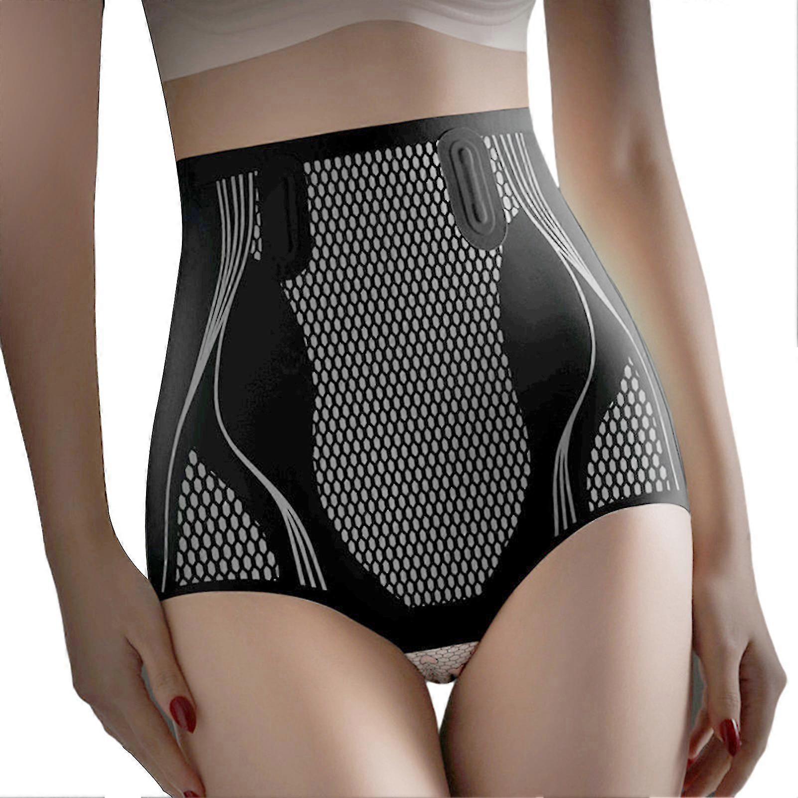 Høy midje Anti Curl forme truser Soft Elastic Pustende undertøy for kvinner Daglig slitasje
