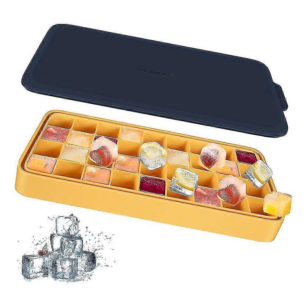 Silicone Ice Cube Tray With Lid Ice Cube Tray, Easy Release 36 Ice Cube Tray With Leak Proof Lid, Bpa Free