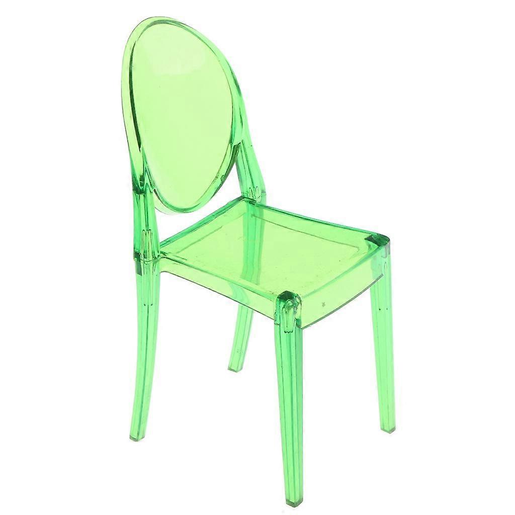 1/6 Muebles de plástico para silla de comedor verde muñeca