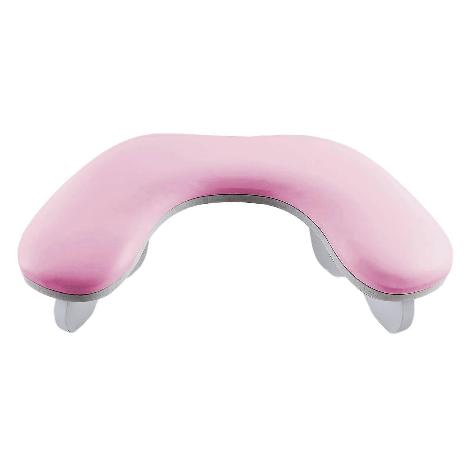 U-form spikarmstöd PU-läder spikhandstöd för hemmet DIY Hem Naglar Tech Rosa
