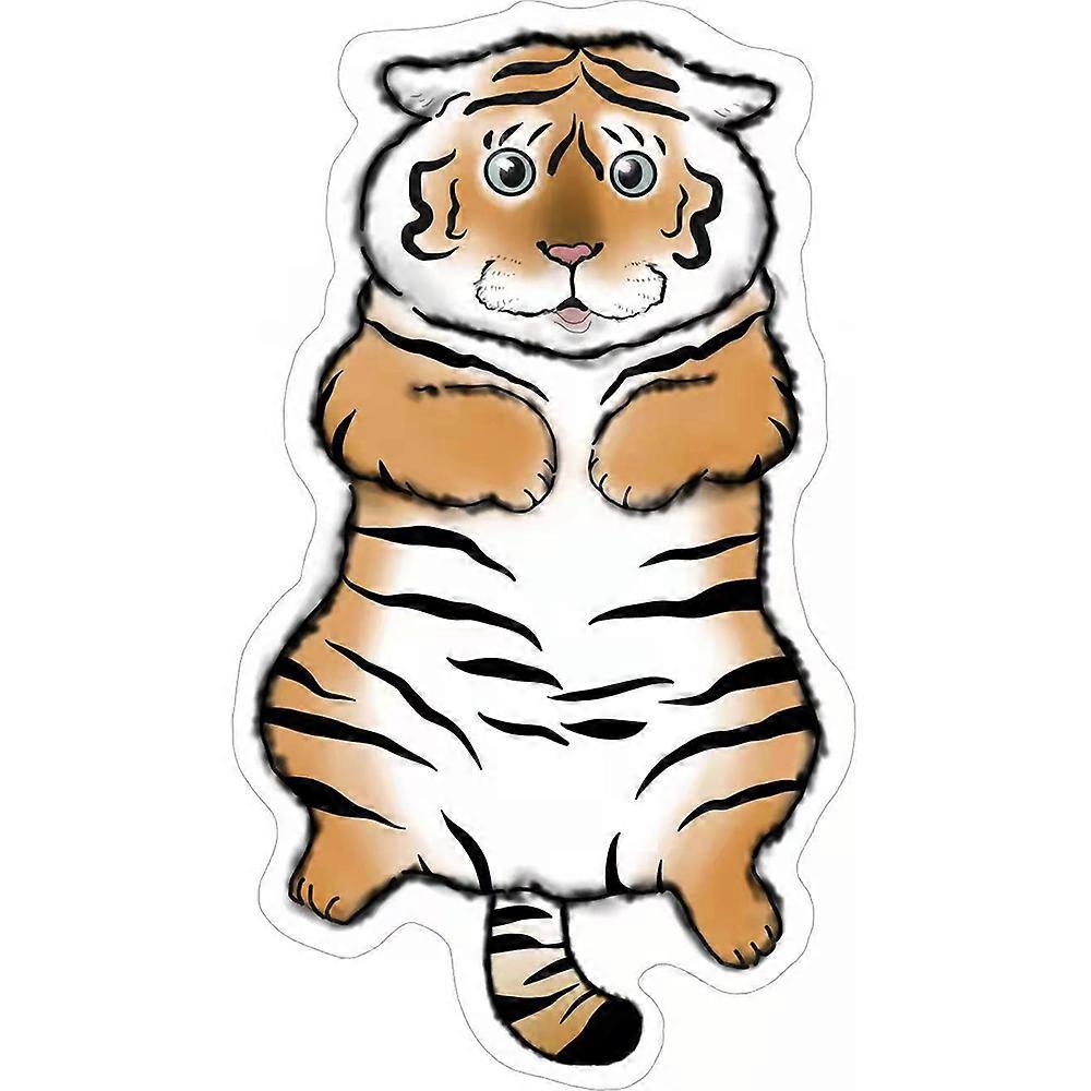 Tapijt met tijgerprint, tapijt met dierenprint, tapijt in kleine hoekjes, imitatierundleer