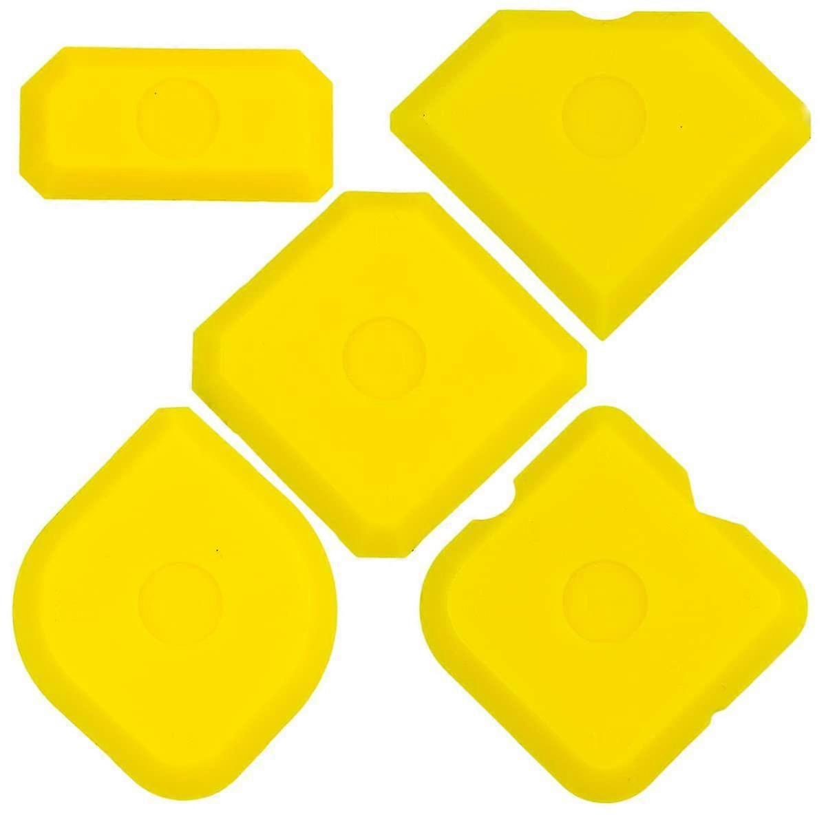 5 Piece Set For Grout Smoothing, Silicone And Acrylic Grout Scrapers