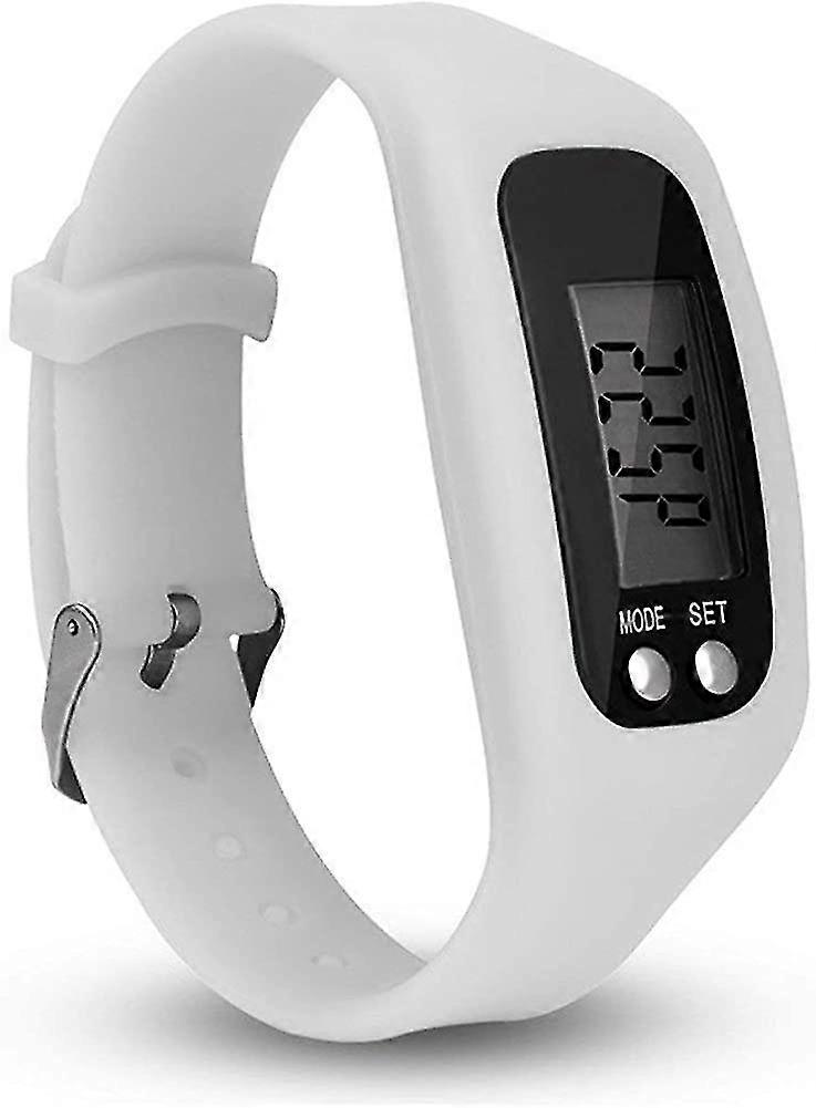 スポーツ腕時計のブレスレットデジタル液晶歩数計はステップカロリーカウンターを実行します