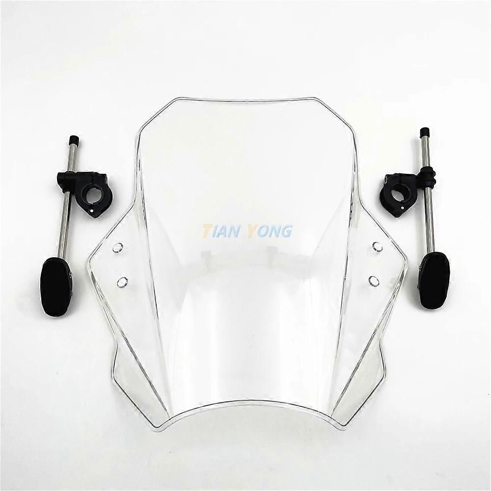 For MT07 MT09 High Quality Wind Deflectore Motorcycle Windshield Windscreen Smoke Black With support frame Modification Spoiler