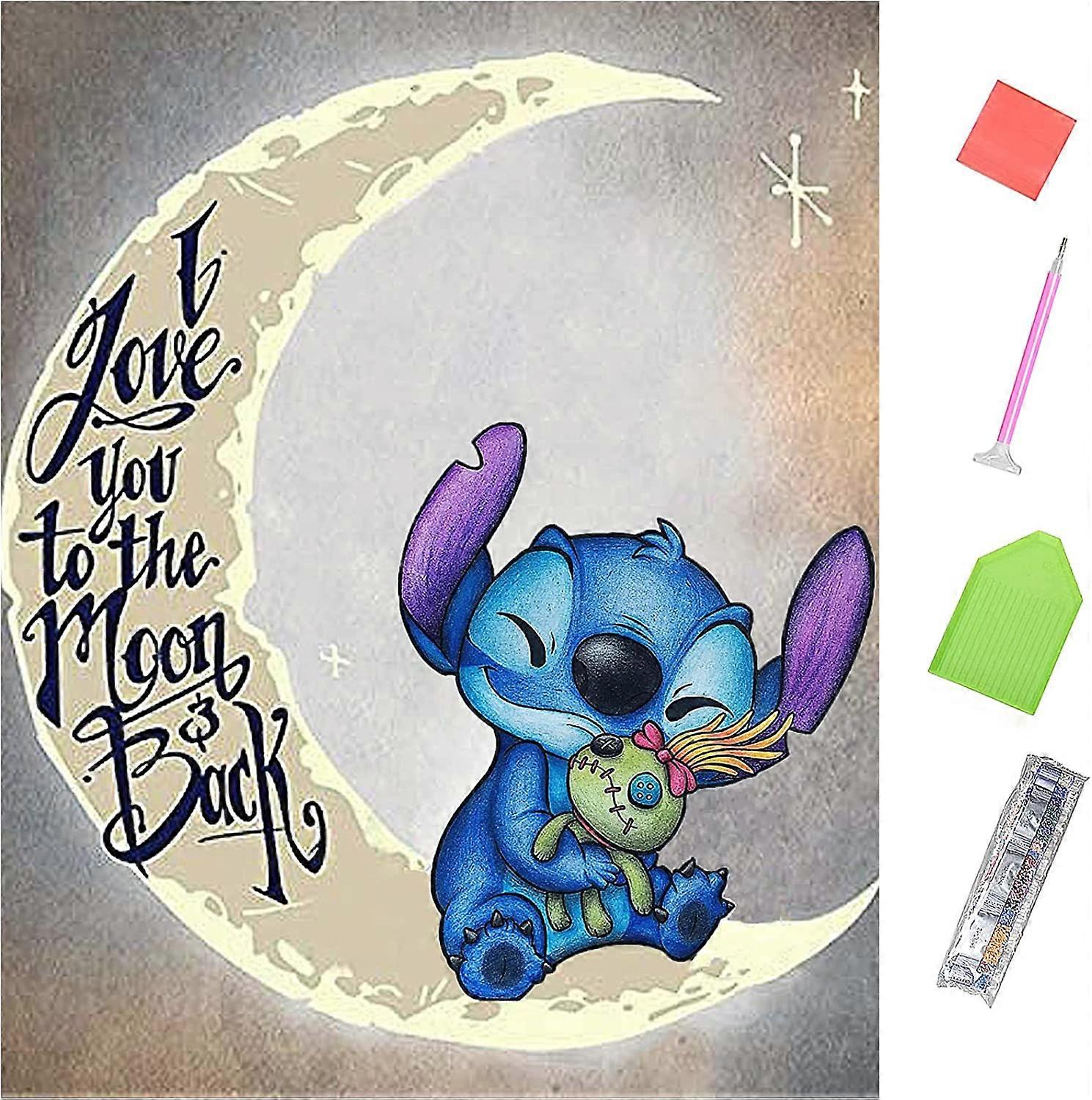 Diamond Painting Kits Stitch Diamond Art Kits for Kids Adults Round Full Drill 5D DIY Gem Art Cross Stitch Crystal Rhinestone Pictures Handmade Arts H