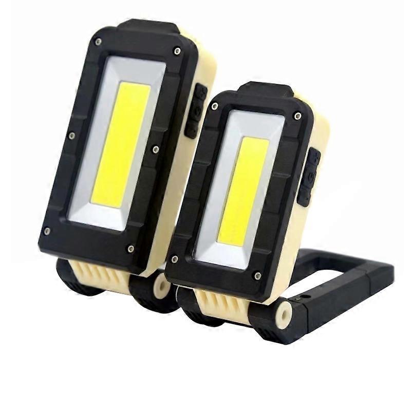 Usb Work Light Cob Led Magnetic Inspection Light Outdoor Lighting Flashlight Torch Folding Hook Tent