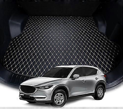 Lämplig för BeautifulCar Trunk Mats för Mazda CX-5 CX5 CX 5 2024 2023 2022 2021 2020 2019 2018 2017, Läder Car Boot Liner Matta Car Boot Cover Anti-S