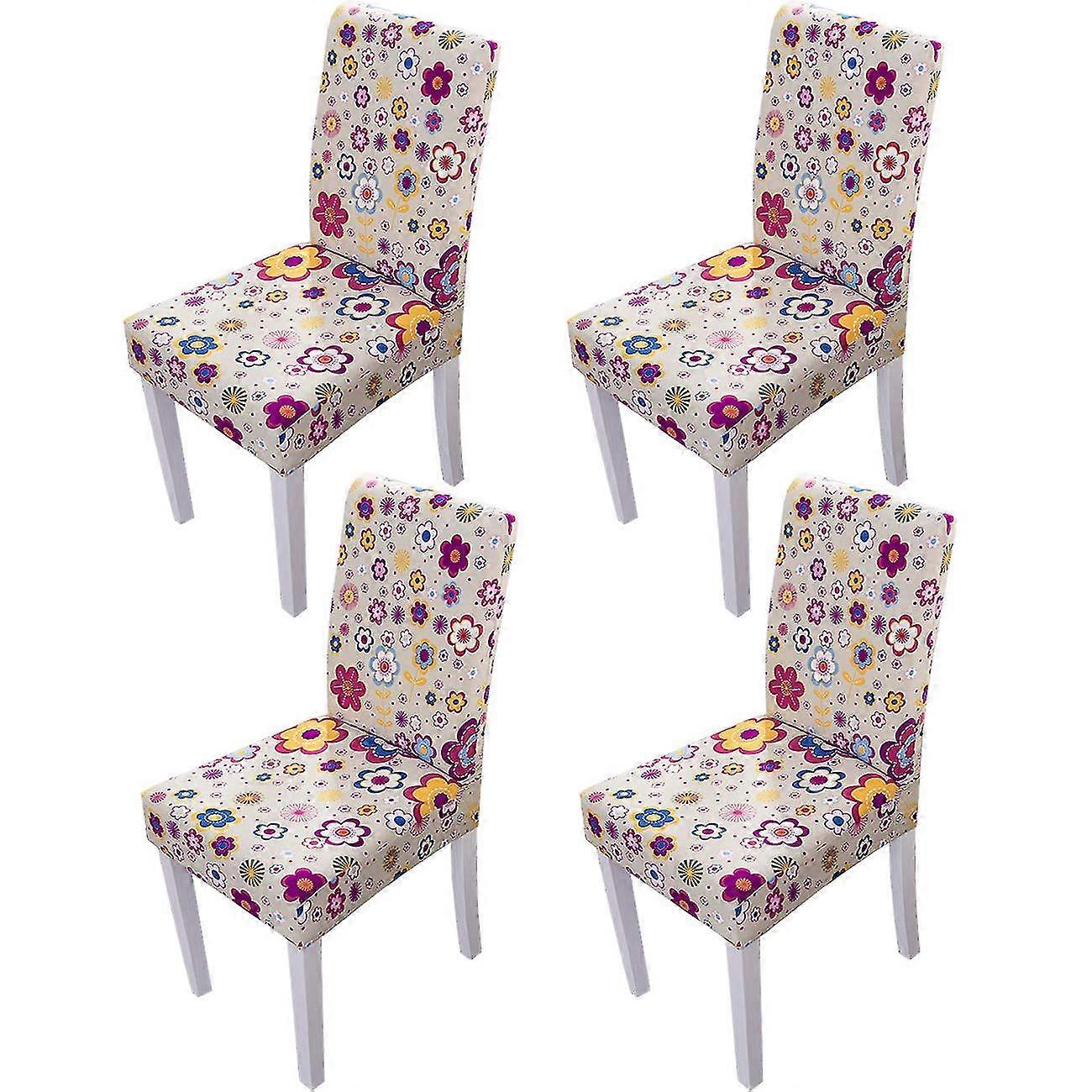 4pcs chair protector slipcovers stretch removable washable