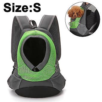 Mochila portadora de animais de estimação, mochila de gato de cachorro com design de cabeça respirável para cães médios pequenos para caminhada de viagem ao ar livre