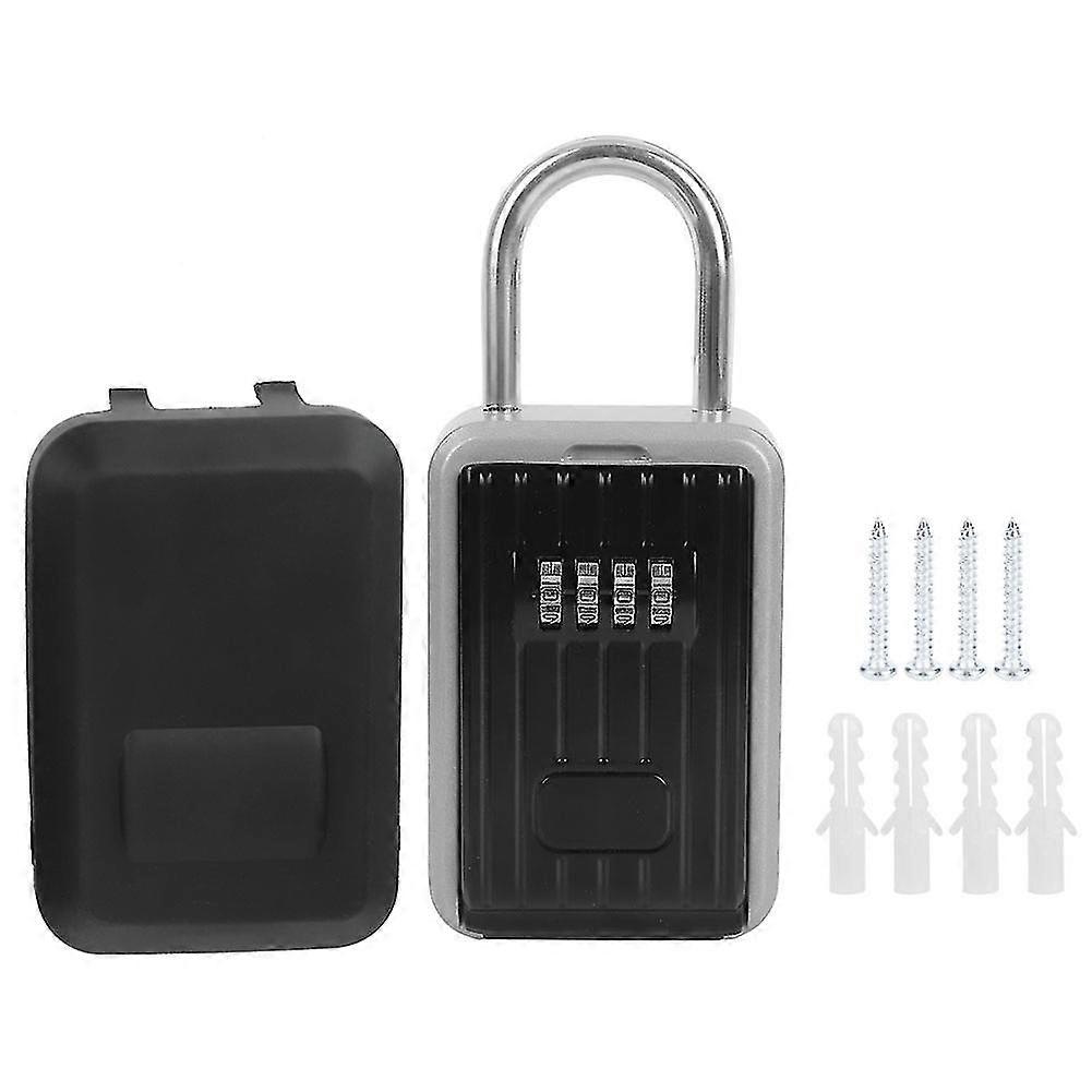 Outdoor Wall Mounted Key Lock Box with 4-Digit Combination for Secure and Waterproof Storage