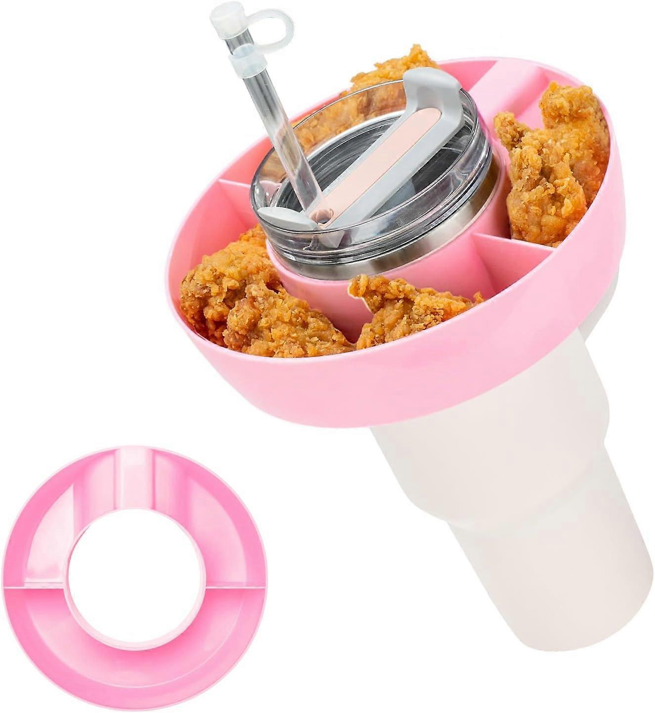 Snack Bowl for Stanley 40 oz Tumbler with Handle Tumbler Snack Tray Compatible with Stanley Cup 40 oz with Handle Reusable Snack Ring for Stanley Cup