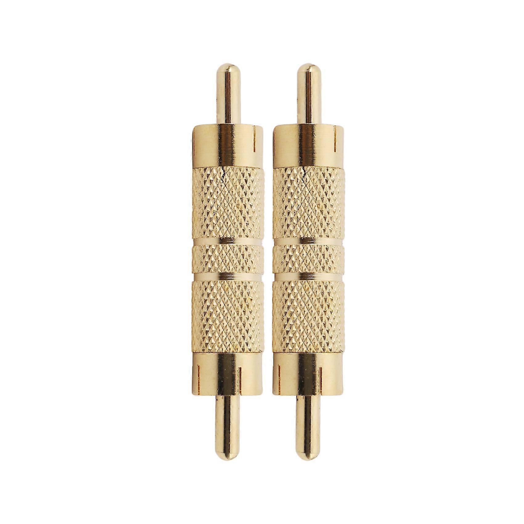 Professional RCA Male to Male RCA Coupler Adapter Converter Connector Gold Plated (2 Pack)