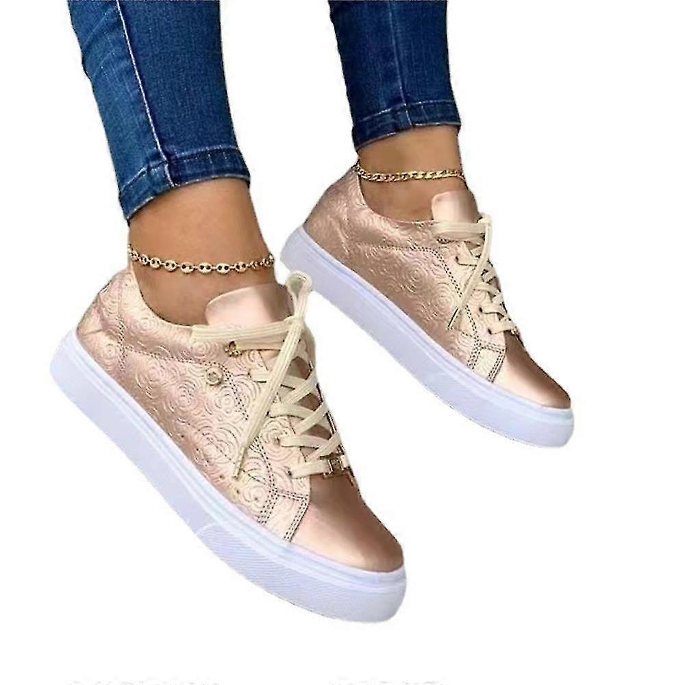 Kadın Eğitmenler Spor Ayakkabı Bağcıklı Tenis Koşu Spor Salonu Rahat Rahat Ayakkabılar