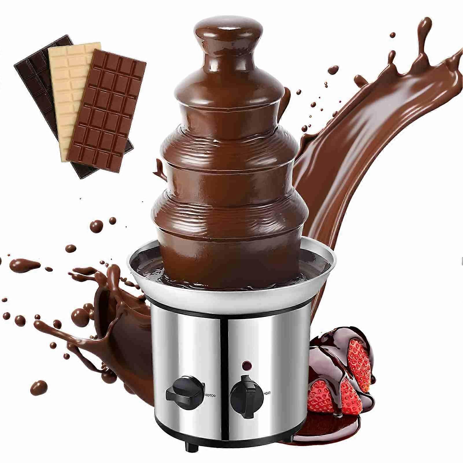 Machine à Fontaine à Chocolat 3 Niveaux 17 Oz - Fontaine à Fondue Électrique Pour Fêtes Et Anniversaires