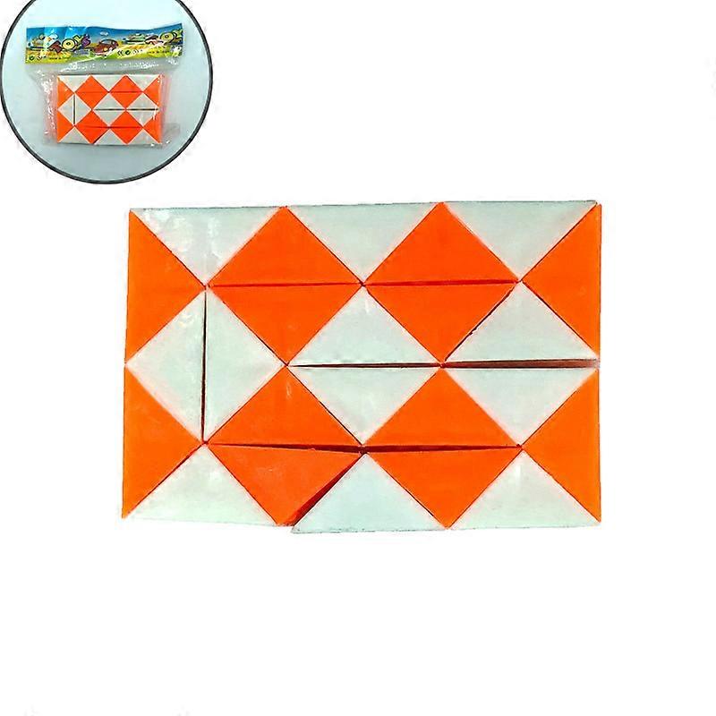 סרגל נחש קסם סרגל קסם פאזל 24 מהירות קוביית אנטי לחץ טוויסט נחש מתקפל צעצוע חינוכי לילדים ילד קוביית קסם