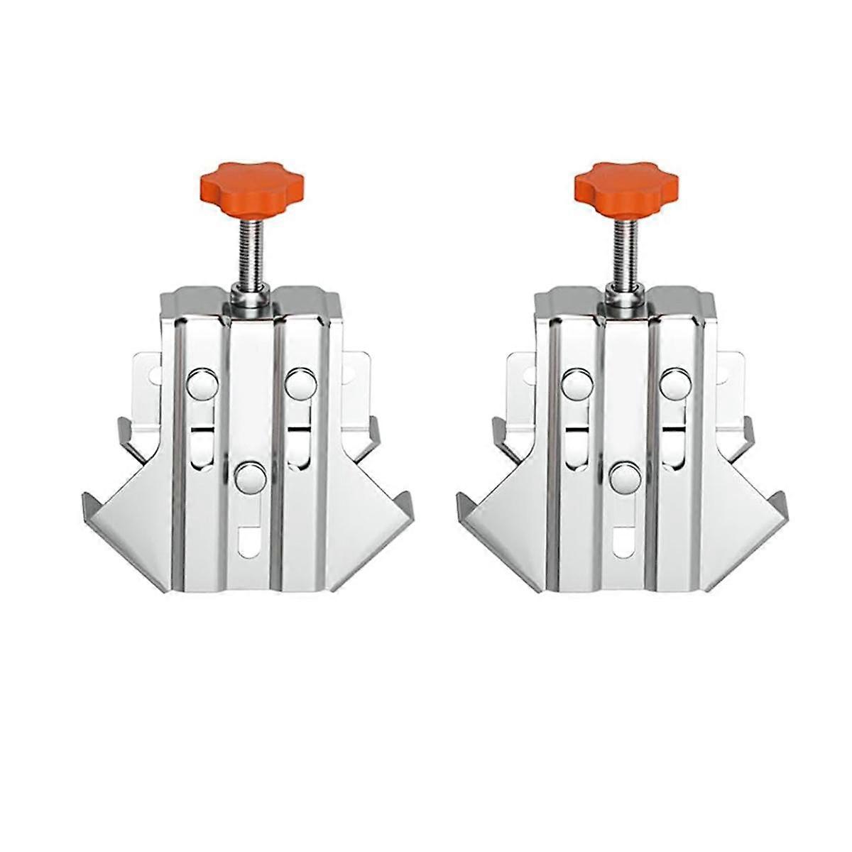 Stainless Steel Right Angle Clamp for Woodworking, Durable Rust&Corrosion 90 Degree Corner Clamps with Adjustable 2pcs