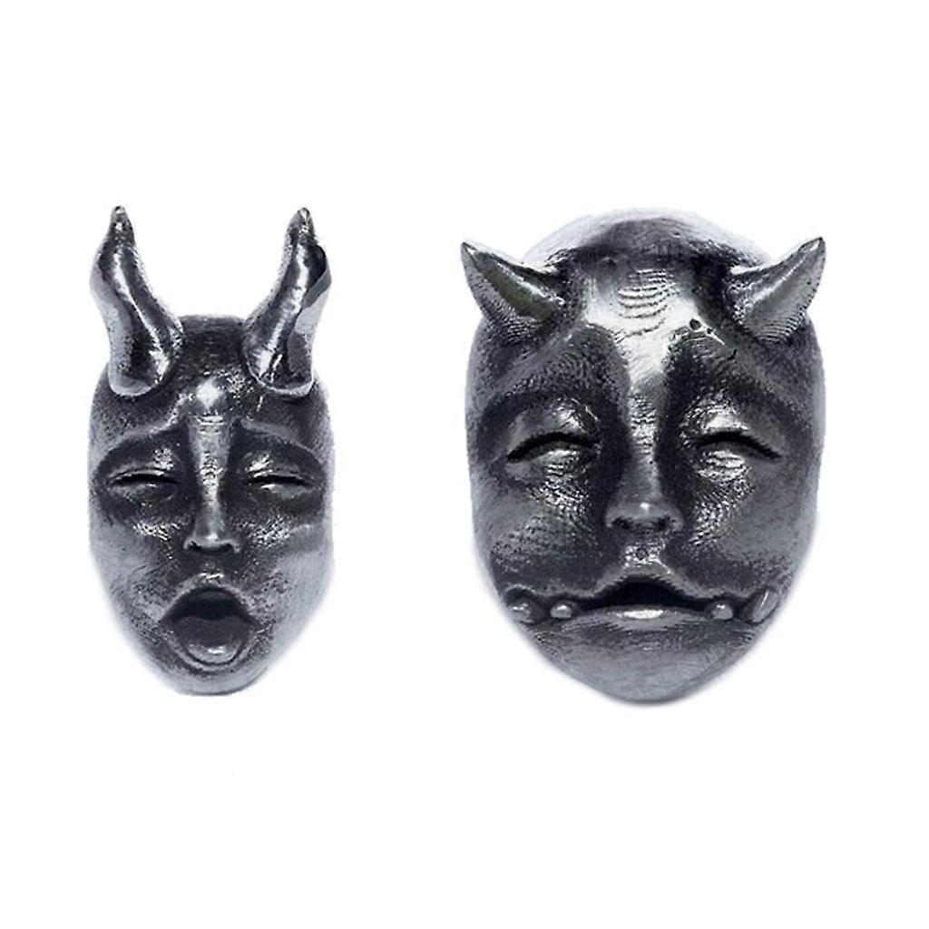 Gótico Demonio Cara de Bebé Stud Pendientes Devil Prajna Skull Pendientes Unisex