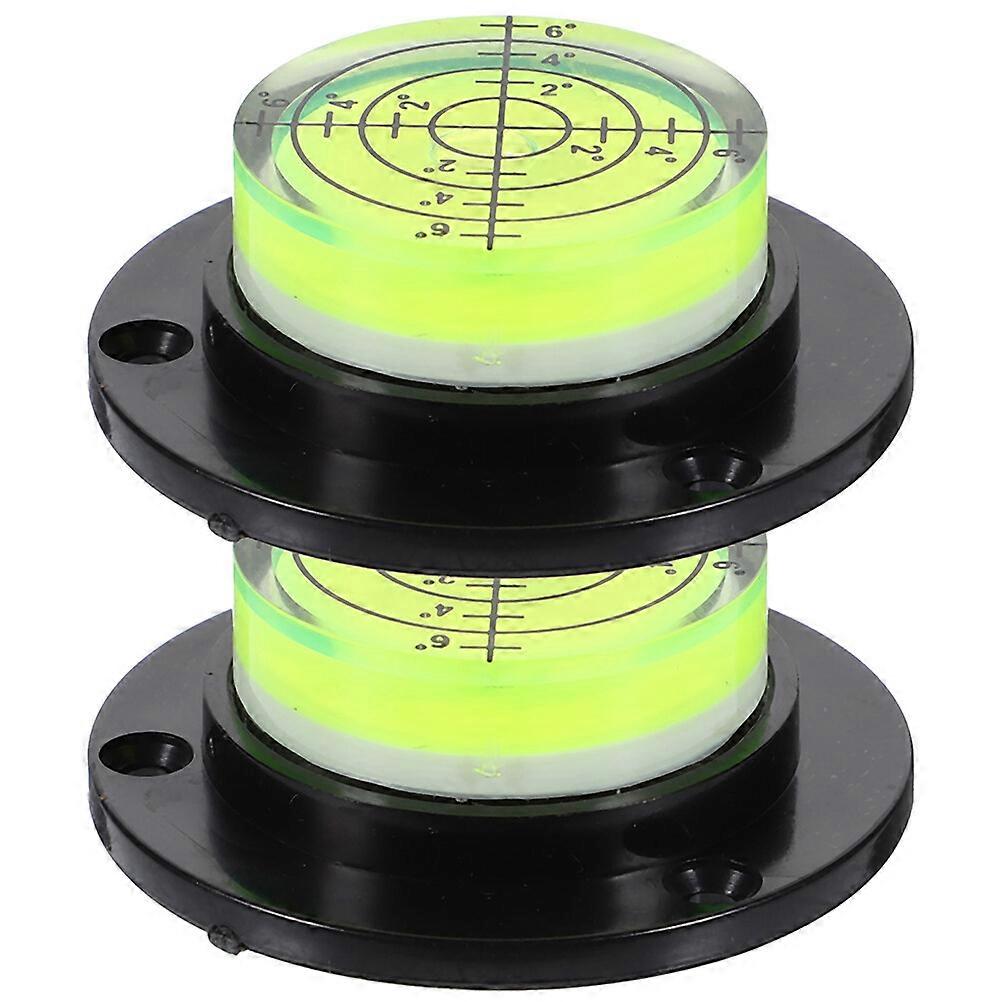 2pcs Level Bubble Circular Bubble Level Measuring Tools Mini Bubble Levels for Camera Tripod Turntable