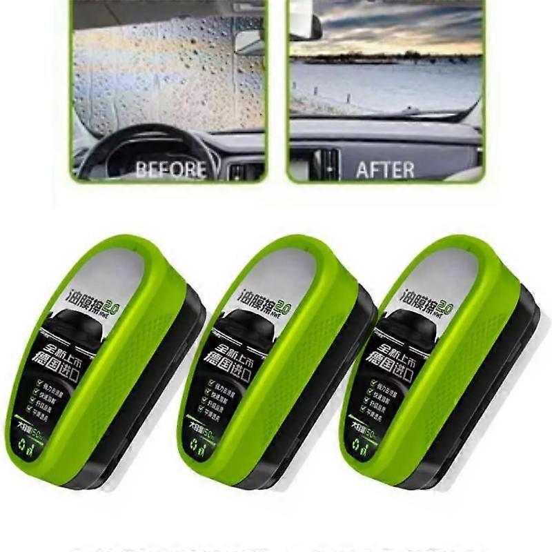 3 قطع زيت السيارات فيلم تنظيف فرشاة زيت الفيلم مزيل فيلم للزجاج الأمامي للسيارة