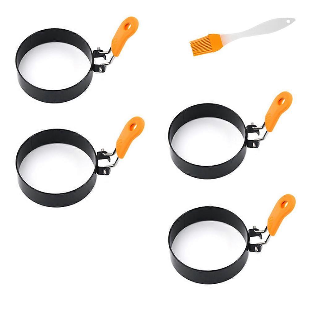 4 Pack Egg Ring Set For Frying Shaping Eggs - Round Egg Cooker Rings For Cooking - Stainless Steel Non Stick Mold