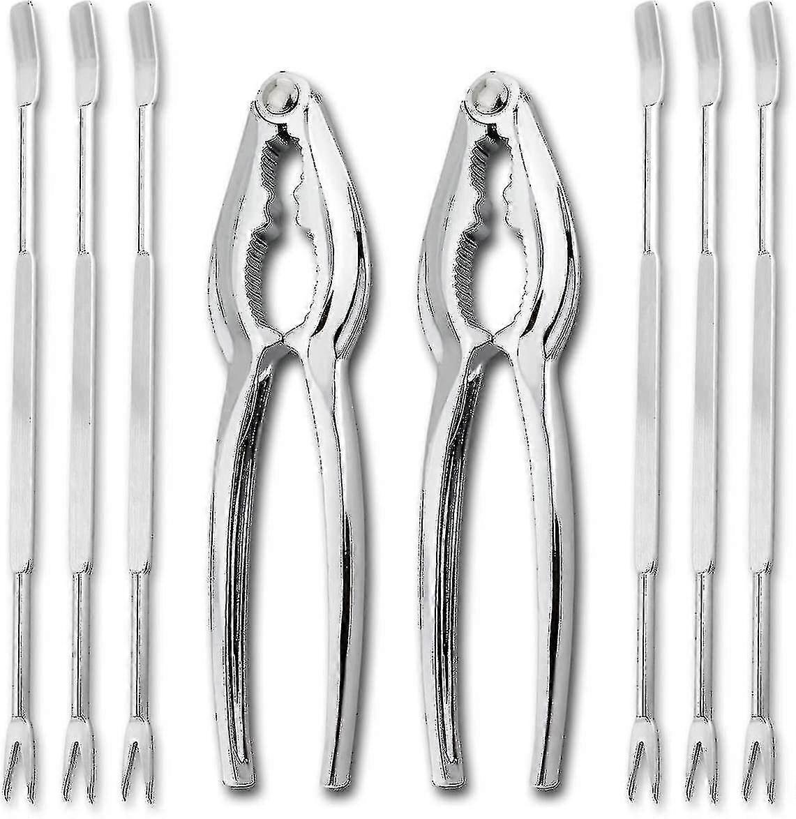 8-piece Seafood Tool Set With Fork And Pliers-MXBC