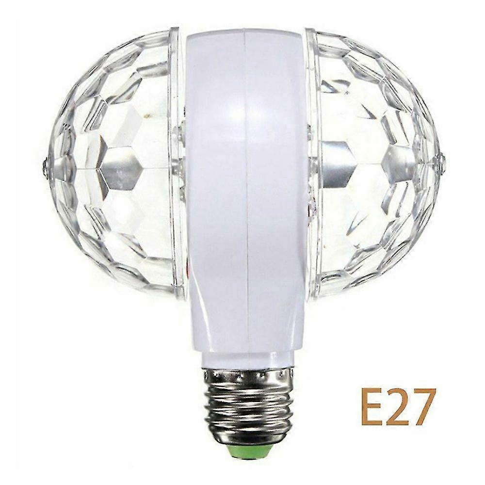 Double Head Led Rotating Bulb Party Disco Lamp Crystal Ball Stage Light