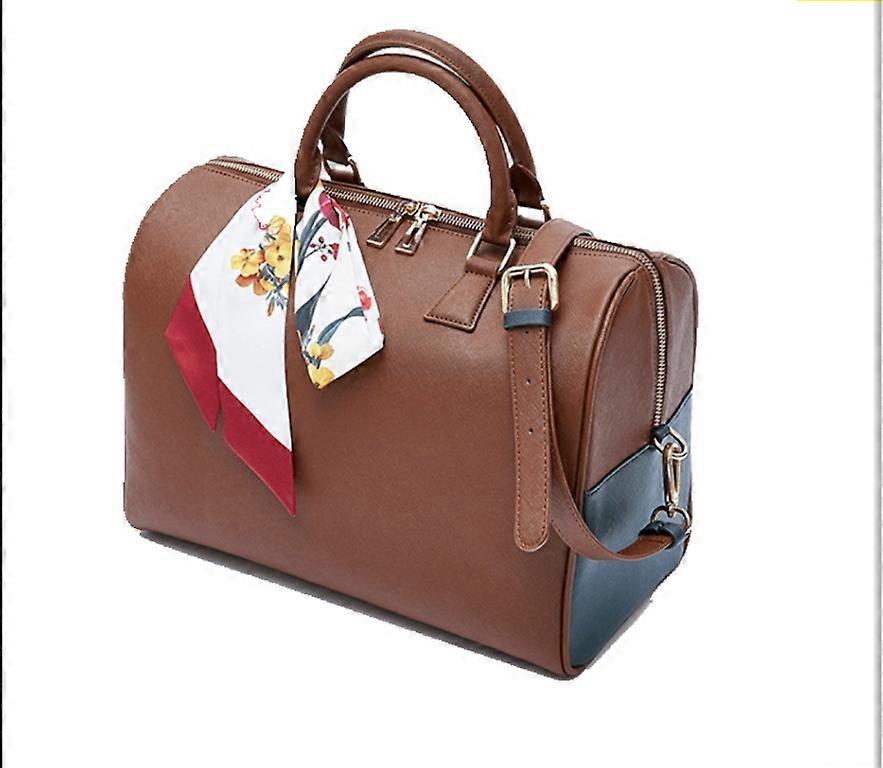 Kpop V Design Mute Boston Bag Borsa a tracolla da viaggio in pelle Tote di grande capacità con sciarpa di seta Dust Bag per i fan Regali Boston Bag...