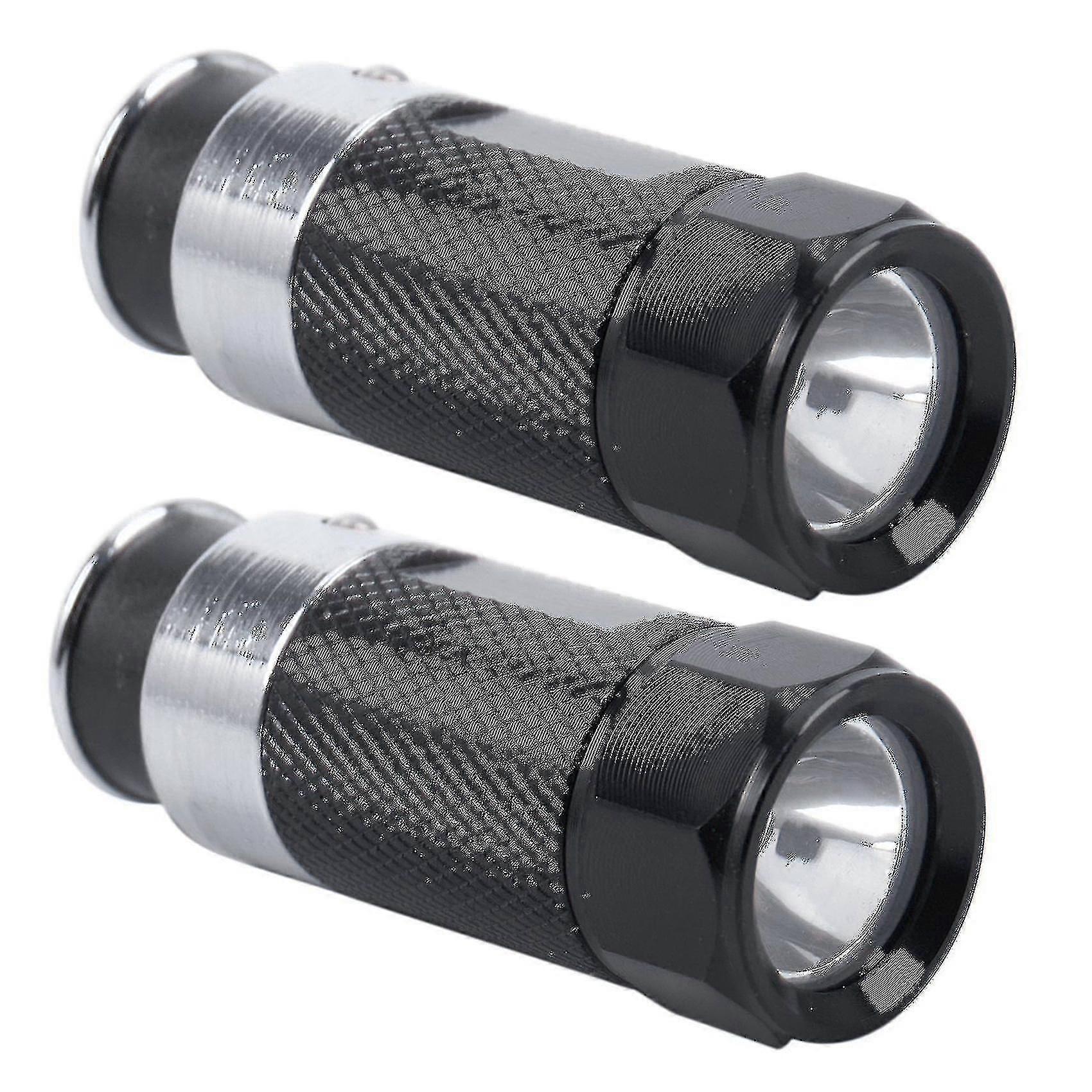 2pcs Mini Led Flashlights Car Cigarette Lighter Led Rechargeable Flashlight Yalo