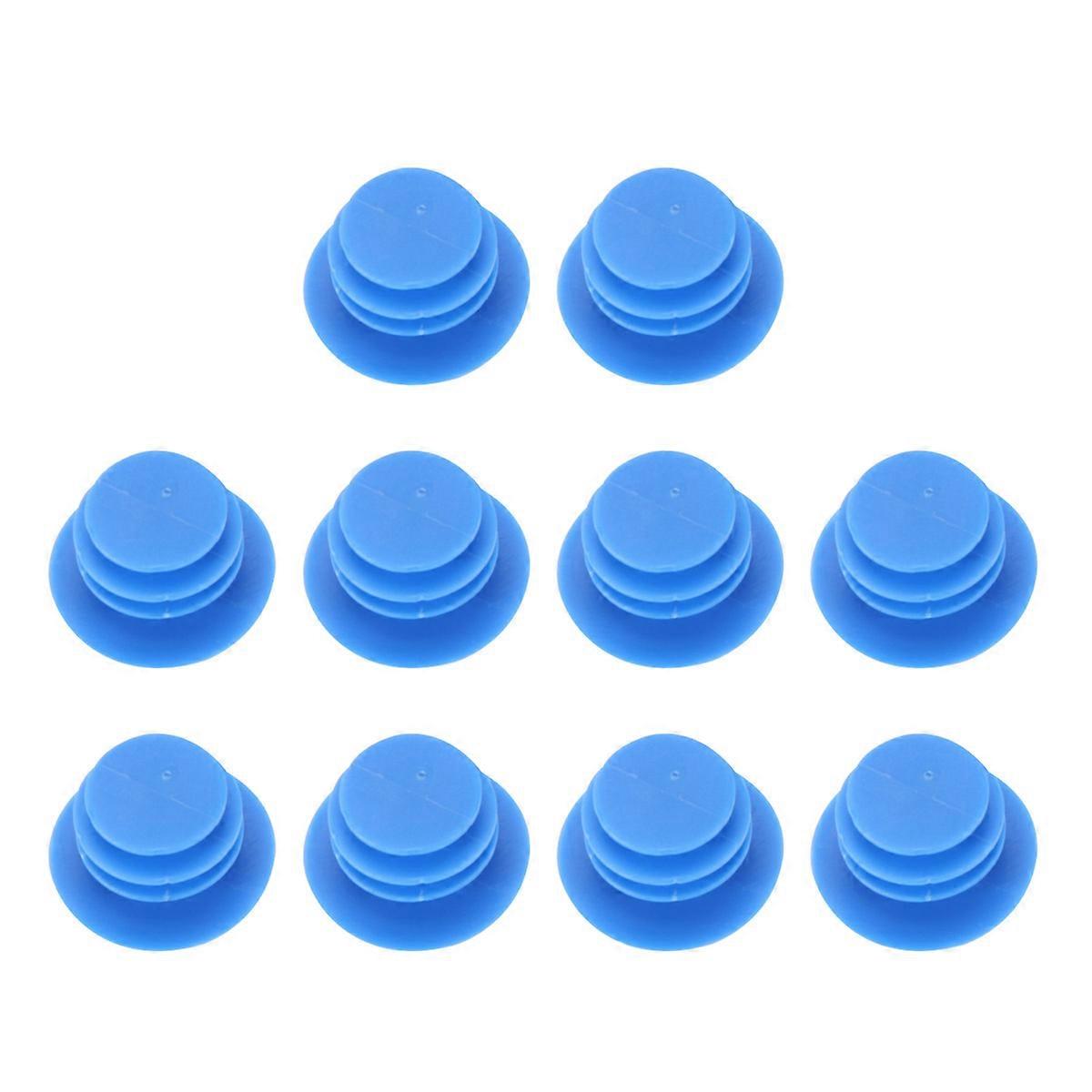 10pcs Mountain Bike MTB Road Handlebar End Plugs Handlebar Caps Plastic PVC Handle Grip Bar End Stoppers(Blue)