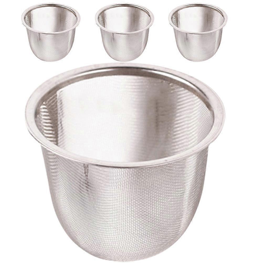 4Pcs Stainless Steel Tea Strainer Tea Pot Accessories Insert Tea Infuser Tea Filter Mesh