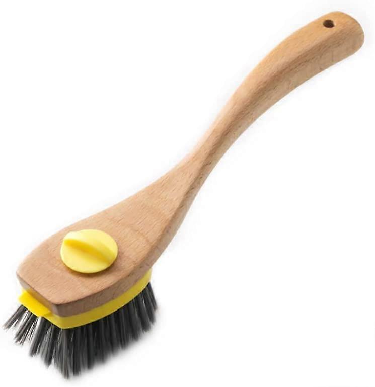 Borste diskborste med bambuhandtag, skålborste