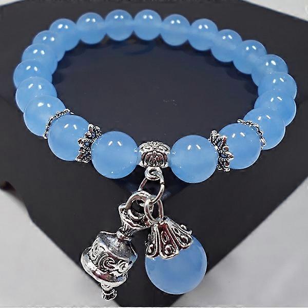 Pulsera de cristal natural [Azul]